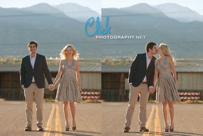 engagement portraits in downtown Colorado Springs