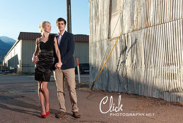 engagement portraits in downtown Colorado Springs