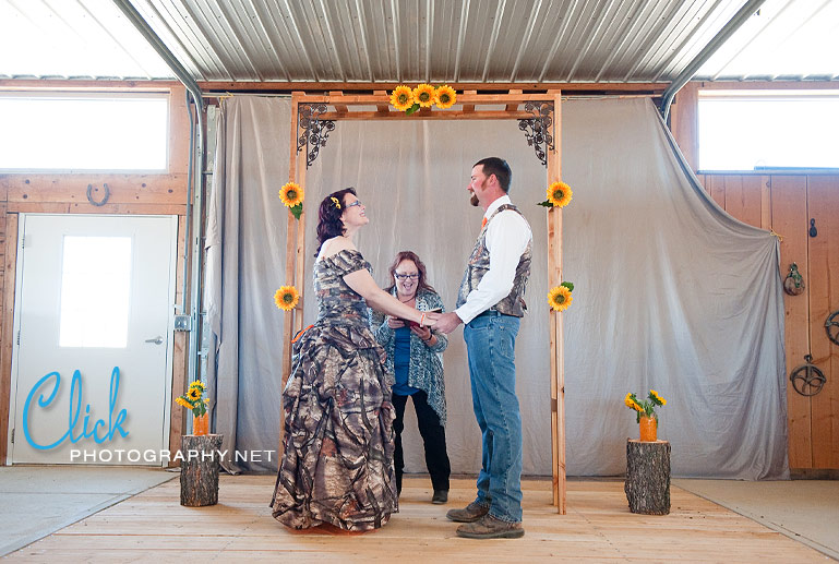 barn wedding on a horse ranch