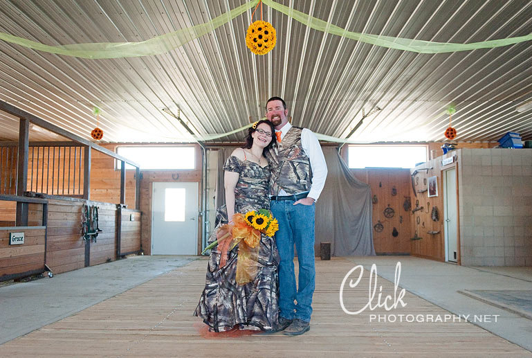 barn wedding on a horse ranch