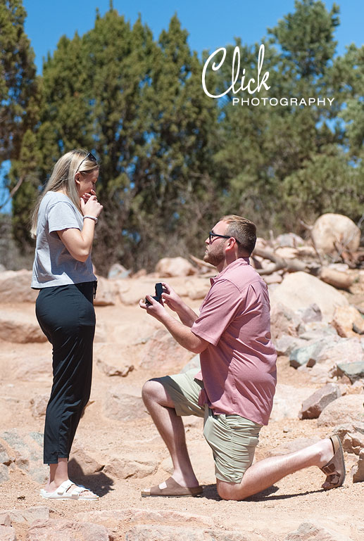 engagement proposal photography Garden of the Gods Colorado Springs