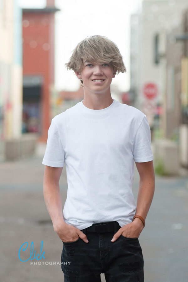 Casual Senior Portraits in Downtown Colorado Springs