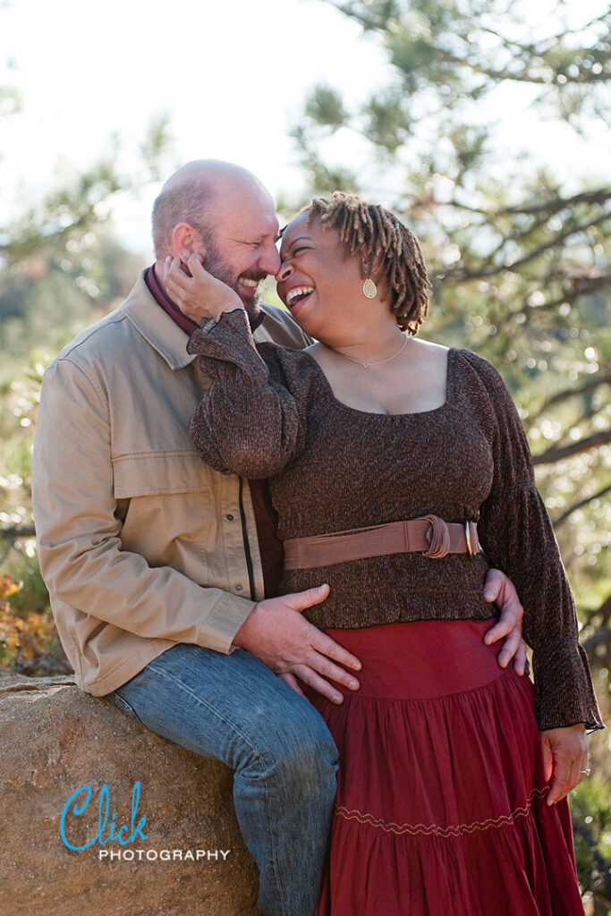 romantic engagement portraits in Palmer Park